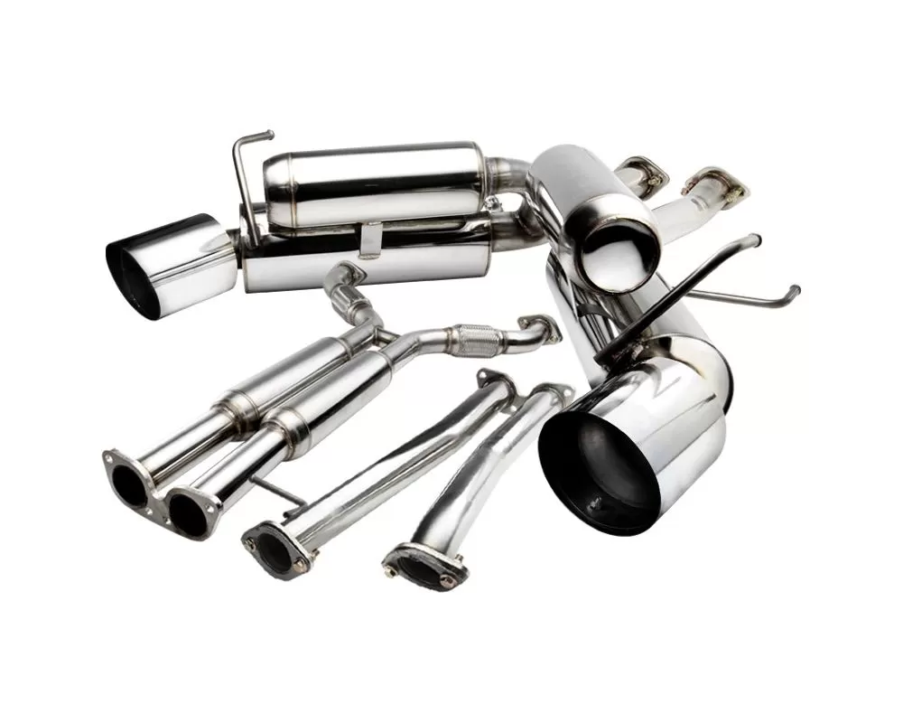 Spec-D T-304 Stainless Steel N1 Style Dual Catback Exhaust System Nissan  350Z 2003-2009
