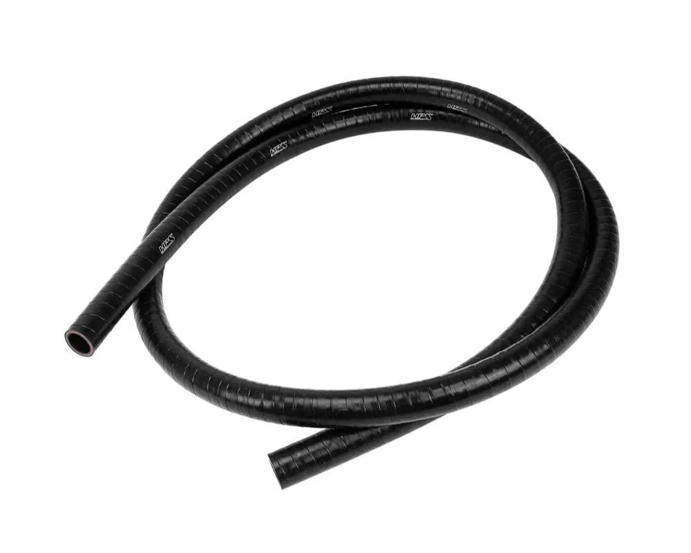 HPS 1inch ID 3 feet Black FKM Lined Oil Resistant High Temperature Reinforced Silicone Hose - FKM-3F-100-BLK