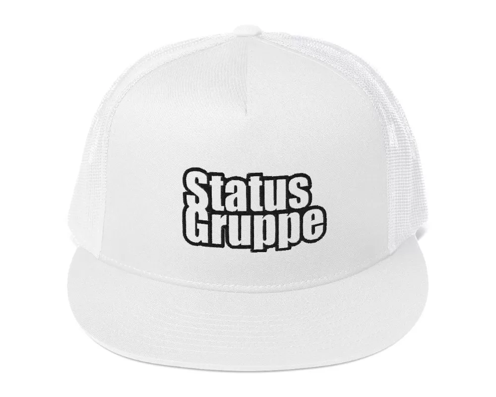 Status Gruppe Trucker Hat White|Black - SGTTHWB