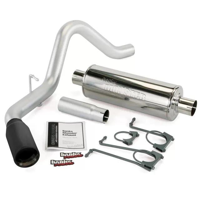 Banks Power Black Tip Single Exit Monster Exhaust System Ford Super Duty Truck 5.4/6.8L 2005-2006 - 48724-B