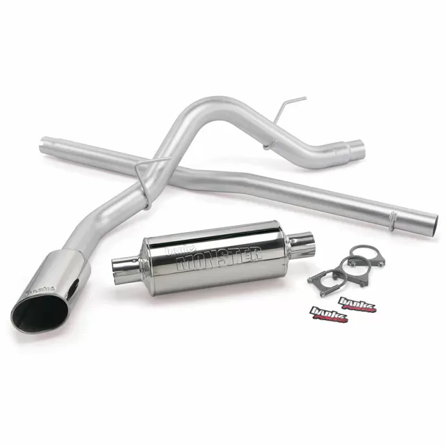 Banks Power Chrome Ob Round Tip Single Exit Monster Exhaust System Ford F-150 | Lincoln ECSB 2004-2008 - 48740