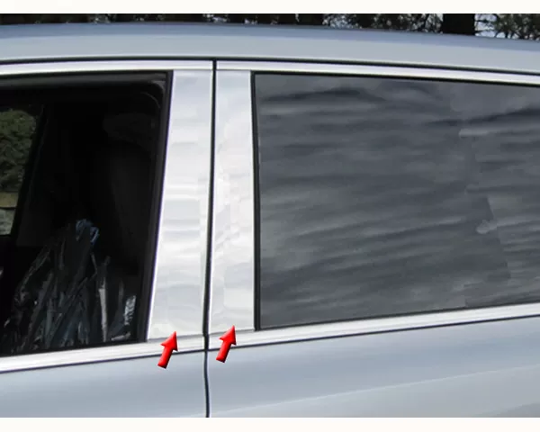 Quality Automotive Accessories 4-Piece Stainless Steel Pillar Post Trim Toyota Highlander 4-Door SUV 2014-2019 - PP14110