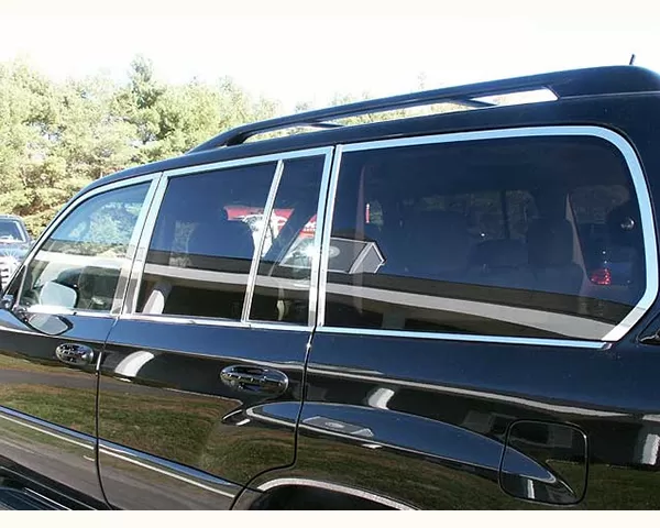 Quality Automotive Accessories 18-Piece Stainless Steel Window Trim Package Lexus LX470 4-Door SUV 2004-2007 - WP24120