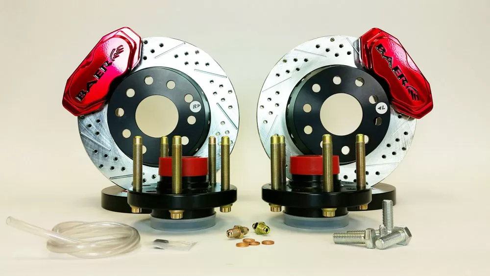 Baer Brakes Brake System 11 Inch Front SS4+ Deep Stage Drag Race Fire Red 79-93 Mustang 4 Lug - 4261416FR