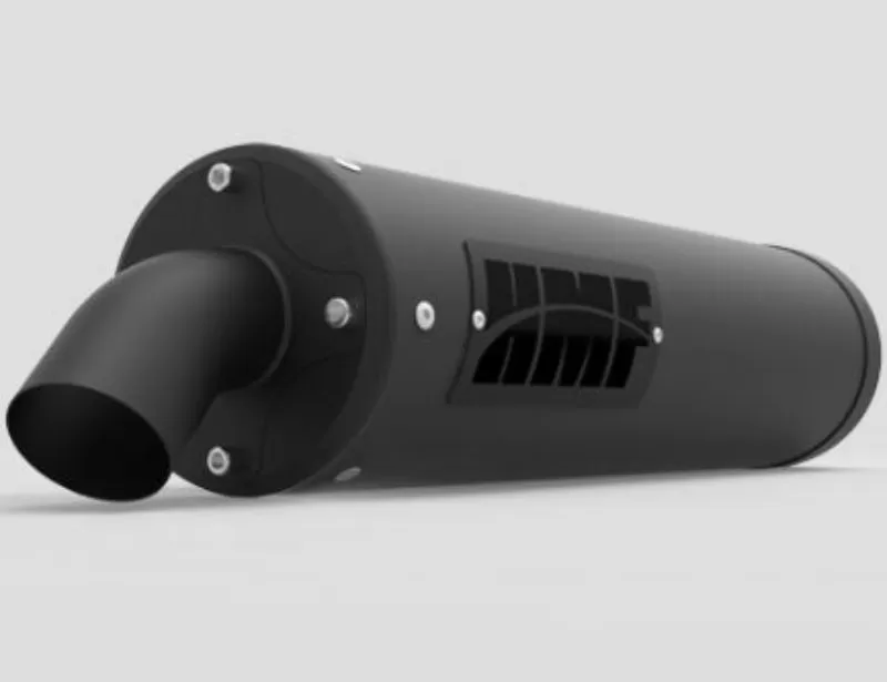 HMF Titan Series Blackout exhaust Slip-On Loud System Gun Metal Honda Pioneer 1000 16-20 - 722713638795