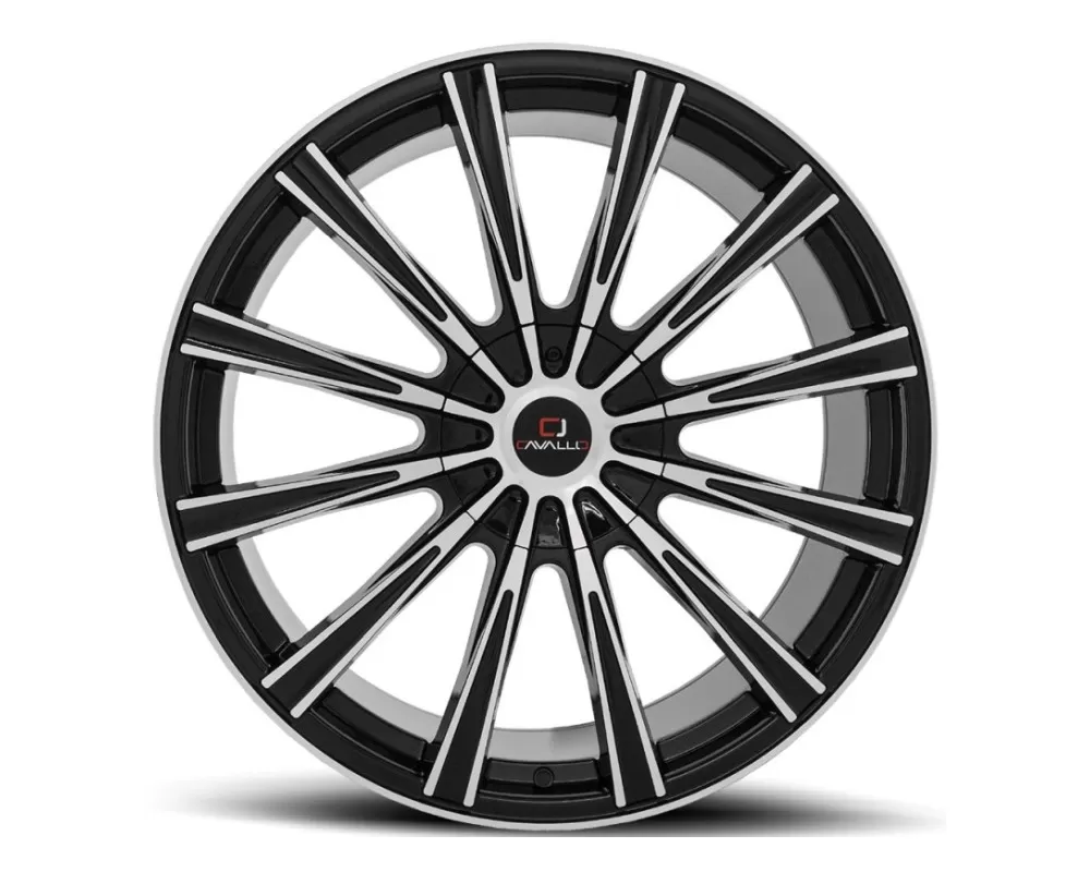 Cavallo CLV-23 Wheel 18x8 4x100|4x114.3 35mm Gloss Black Machined - CLV-23188041001143+35BM