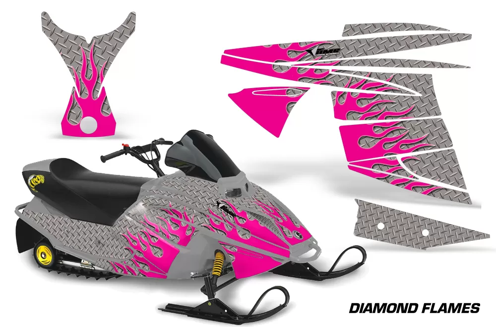 Pink Ski Doo Wrap - Best Snowmobile Decal Kits Ski-Doo Sleds