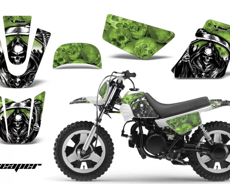 AMR Racing Dirt Bike Graphics Kit MX Decal Wrap For Yamaha PW50 PW 50  1990-2019 REAPER GREEN