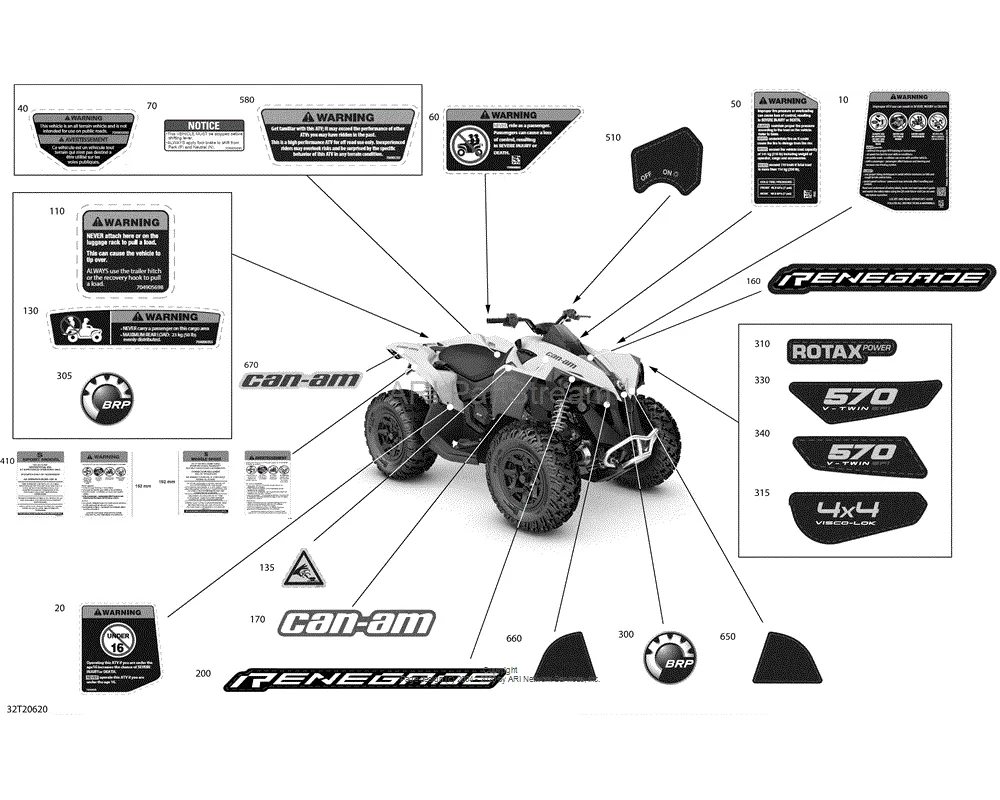 Can-Am ATV 2003 OEM Parts Diagram for Engine And Engine Support