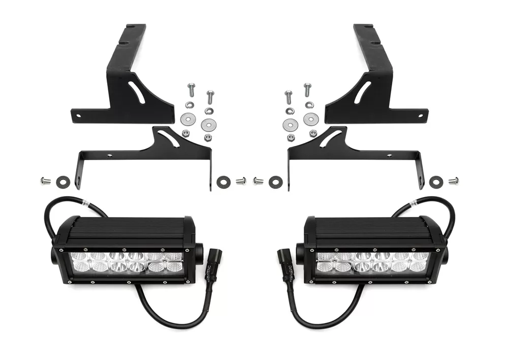 ZROADZ Rear Bumper LED Kit Incl. (2) 6 Inch LED Straight Double Row Light Bars Ford Super Duty 2008-2016 - Z385461-Kit