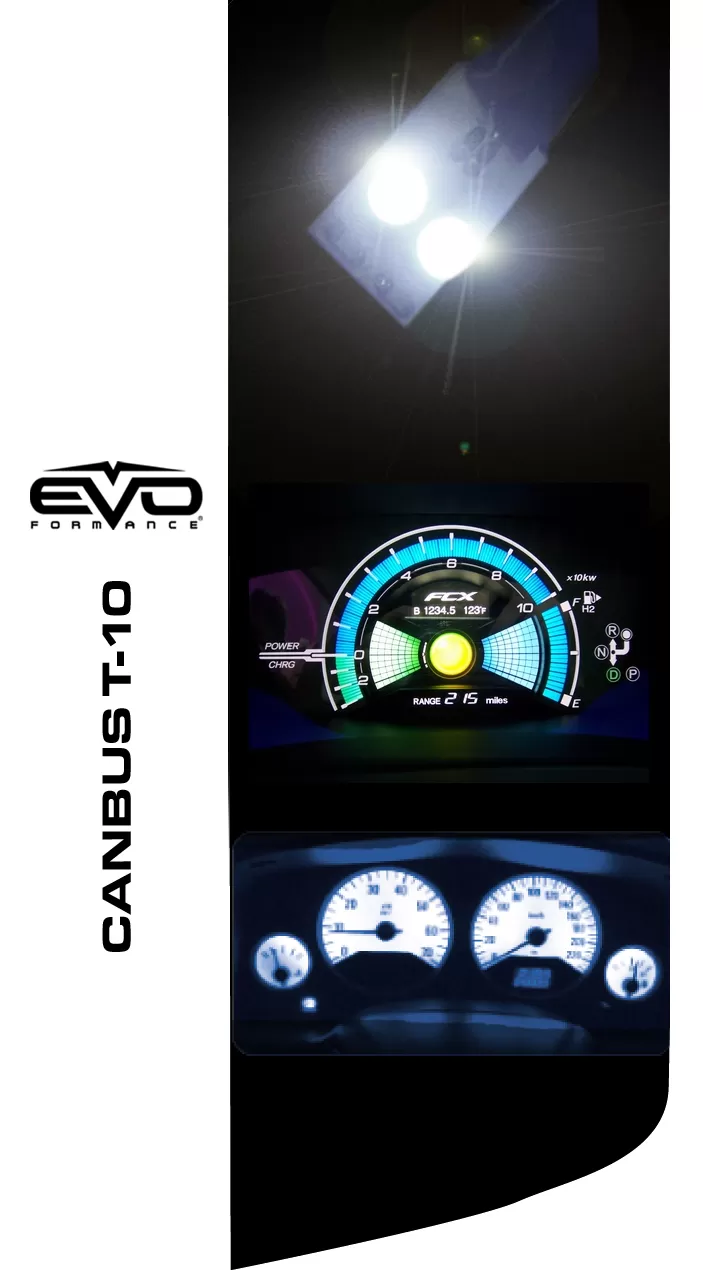 CIPA USA EVO Formance T-10 LED Bulbs With Canbus- White - 93140