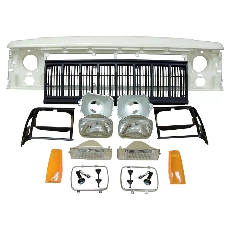 Crown Automotive Jeep Replacement Header Panel Kit w/ Grille & Lights for 1991-1996 Jeep XJ Cherokee Jeep Cherokee 1991-1996 - 55054945K