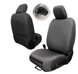 Bartact Base Line Performance Series Front Seat Covers Graphite Jeep Gladiator 2019-2023 - JTBC2019FPG