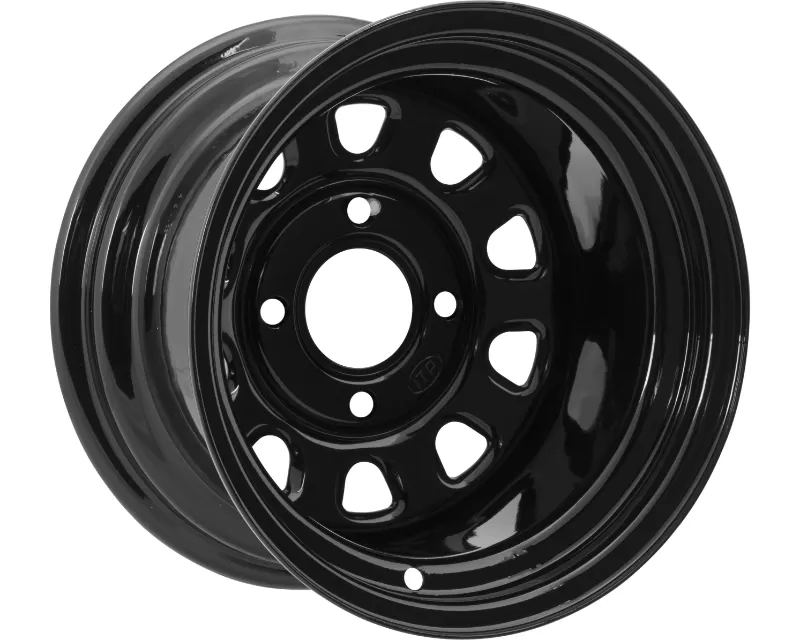 ITP Delta Steel Wheel 14x7 4/110 2+5 Polished Black - 1425544014B