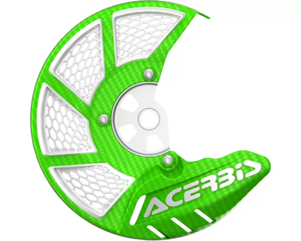 Acerbis X-Brake Vented Front Disc Guard Green/White - 2449490006