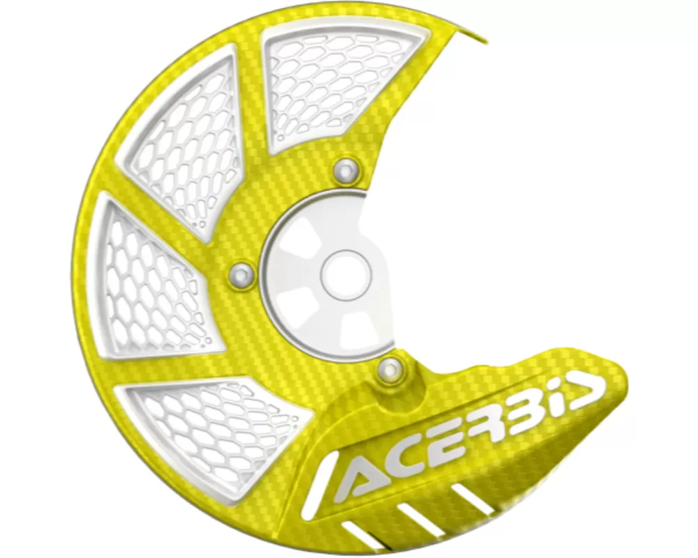 Acerbis X-Brake Vented Front Disc Guard Yellow/White - 2449491070
