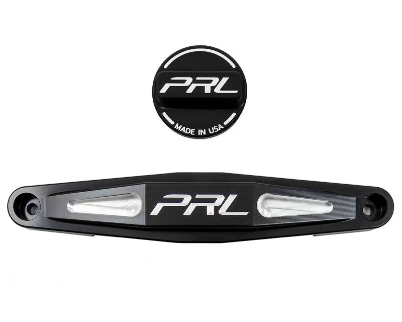 PRL Motorsports Black Battery Tie Down & Oil Cap Combo Honda Civic 1.5T | Civic FK8 Type-R | Accord 1.5T & 2.0T 2016-2021 - PRL-HCR-DRESS-KIT-BLK