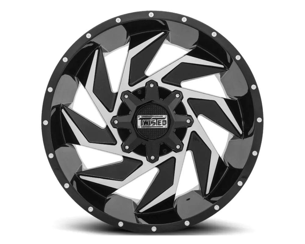Twisted Off-Road T-27 Vixon Wheel 22x14 5x139.7|5x150 -76mm Black Machined - T-27221451397150-76GBM