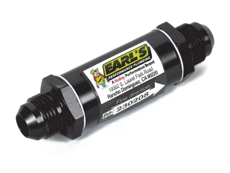 Earl's Performance BLACK ANO -8 AN 140 MIC SCREEN OIL FILTER - AT230308ERL