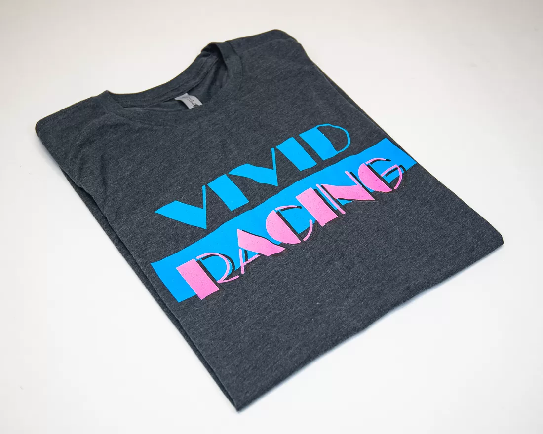 Vivid Racing T-Shirt Miami Vice Mens Charcoal Grey - VR-TSHIRT-MV-CG-2XL