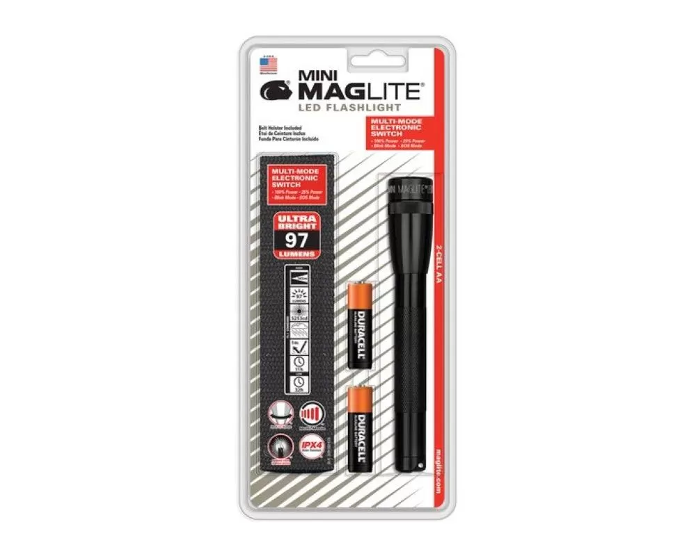 MagLite Mini LED Flashlight Blister Pack - Black - SP2201HJ