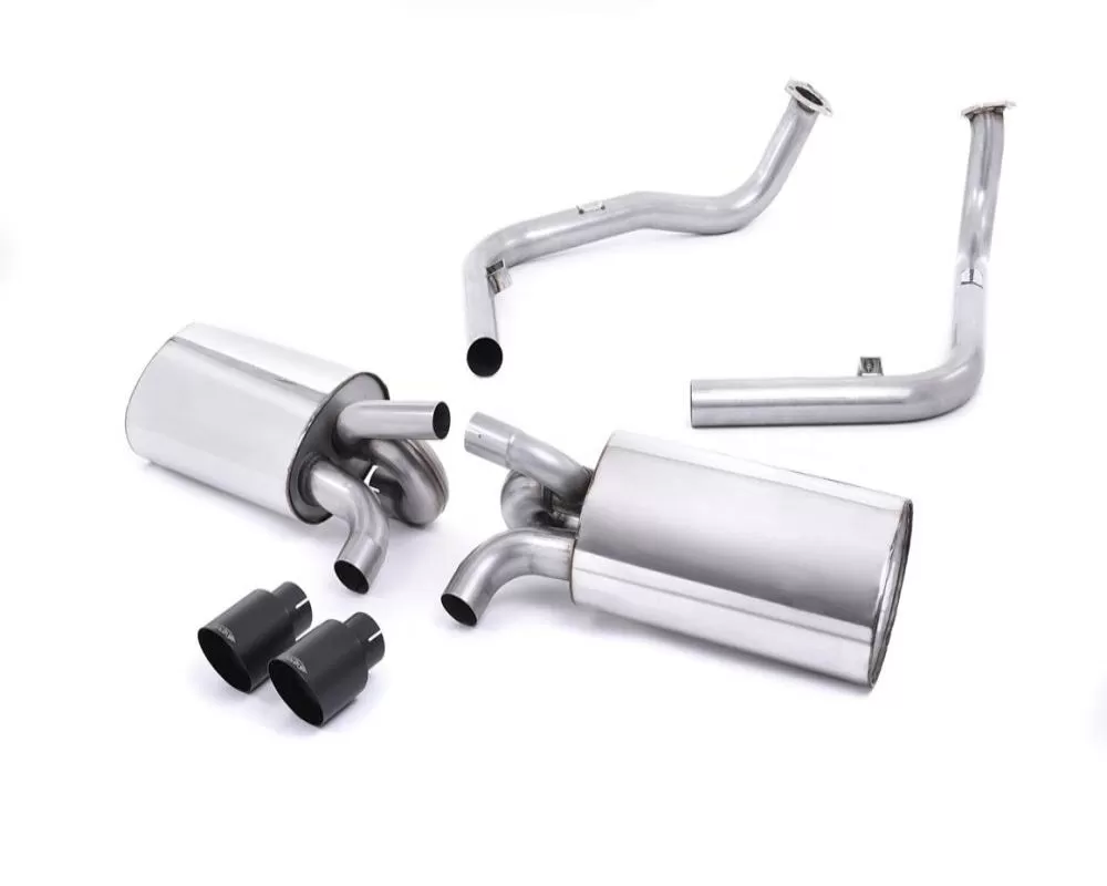 Milltek 2.13 inch Catback Exhaust System Excludes Rear Catalysts w/Cerakote Black Twin 90mm Special Style Tips Porsche Cayman S 987 3.4L 2006-2008 - SSXPO121