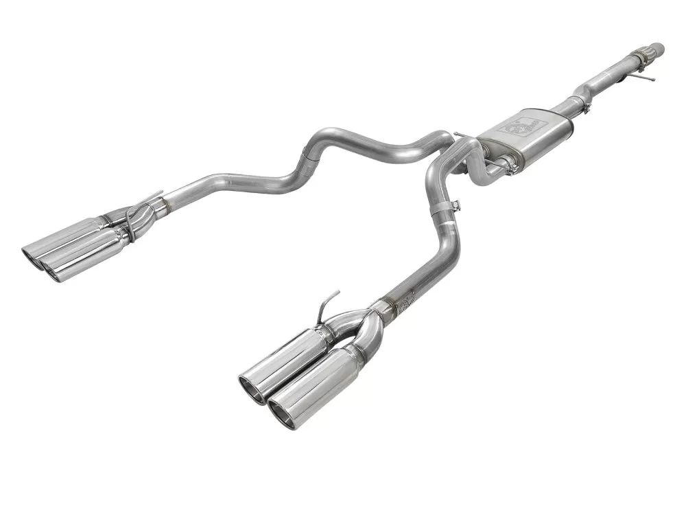 aFe POWER Vulcan Series Stainless Catback Exhaust System w/ Polished Tip GM Silverado/Sierra 1500 2019+ V8-6.2L - 49-34102-P