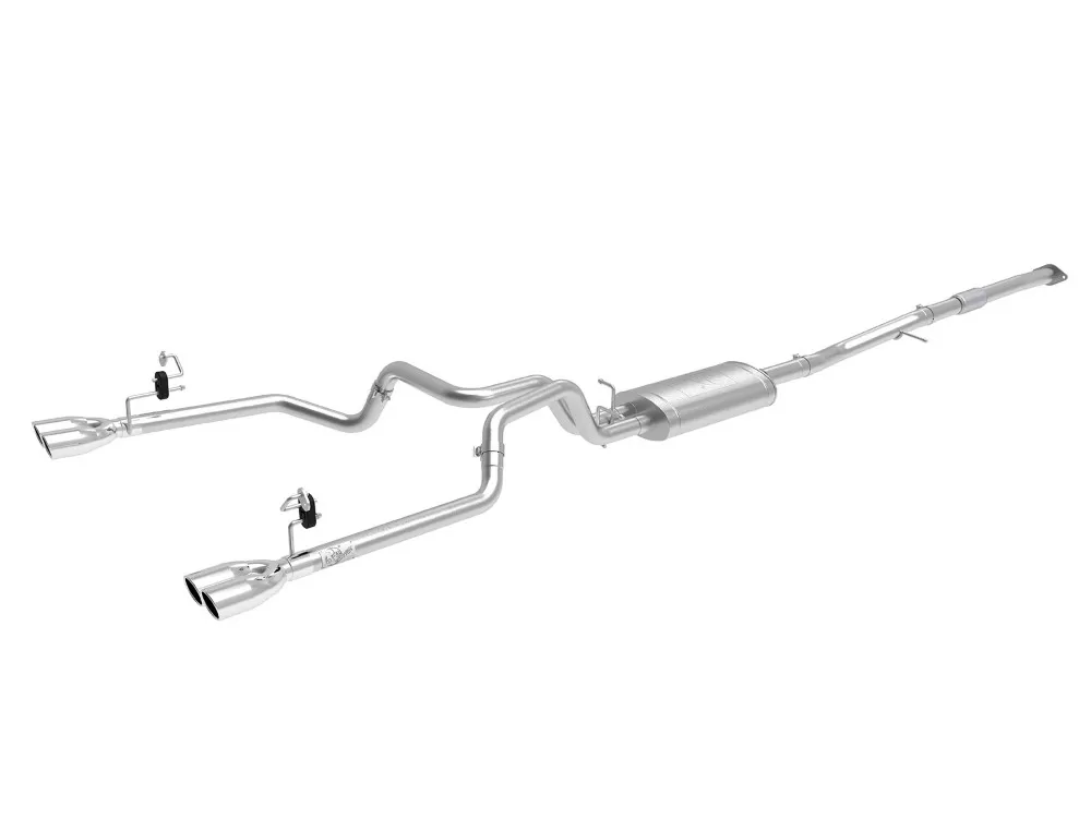 aFe POWER Vulcan Series Stainless Catback Exhaust System w/ Polished Tip GM Silverado/Sierra 1500 2019+ L4-2.7L (t) - 49-34110-P