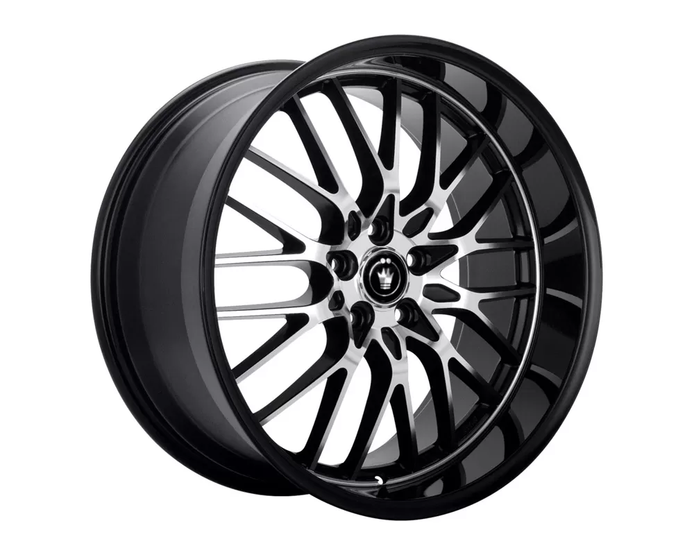 Konig Lightning Gloss Black w/Machined Lip Wheel 17x7 5x100/114.3