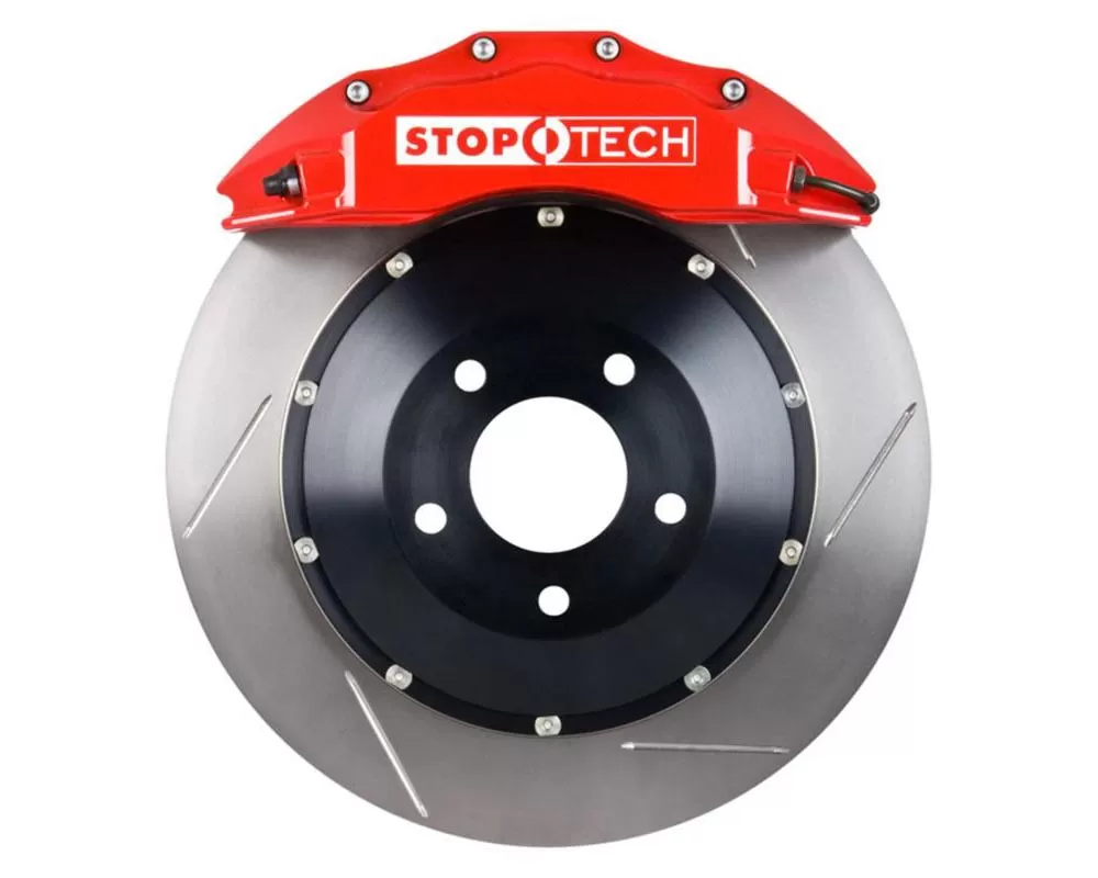 StopTech Big Brake Kit Black Caliper Slotted Two-Piece Rotor Rear BMW M3 Front 2008-2009 - 83.160.6D00.71
