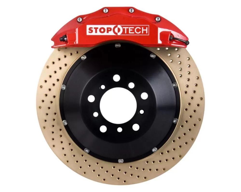 StopTech Big Brake Kit; Black Caliper; Drilled Two-Piece Rotor; Front Porsche Front - 83.781.6C00.74