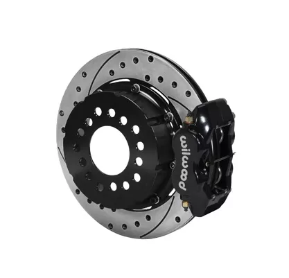 Willwood Dynalite Pro Series Rear Brake Kit, Drilled and Slotted Rotor - Black - 140-5746-BD