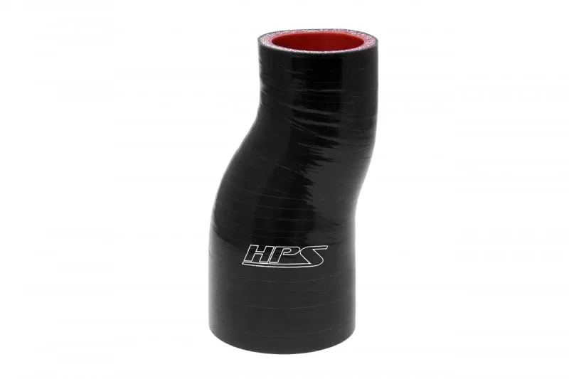 HPS Performance High temp. 4-ply silicone offset reducer, 2 1/4 - 2 1/2  ID, 6 length, black