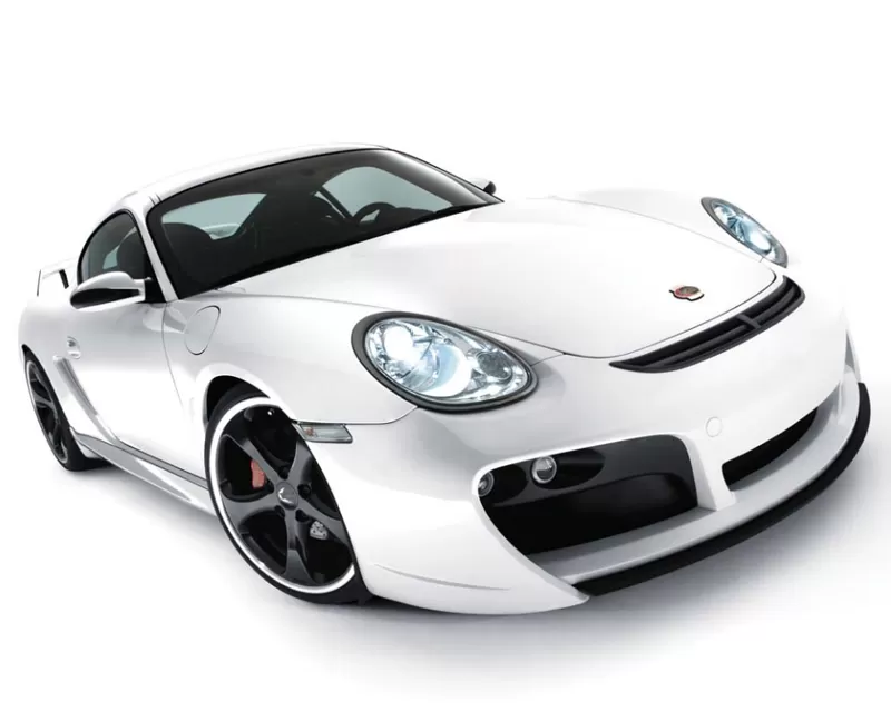 TechArt Front Spoiler Type 2 GTS with Chrome Running Lights Porsche Cayman 987.2 with OE DRL 10-13 - 087.100.125.009CHR