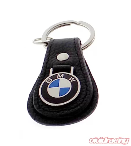 bmw leather teardrop keychain