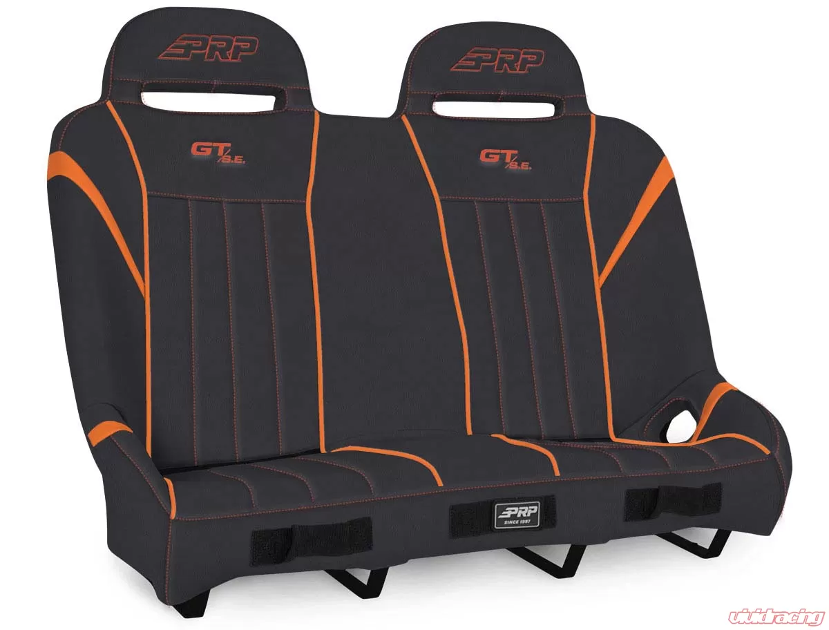 GT/S.E. Bench Polaris RZR XP 4 1000 Black and Orange PRP Seats | A60-207