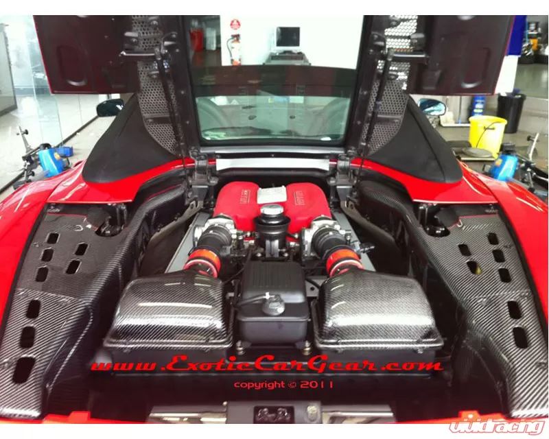 ECGFE011EBPS Exotic Car Gear | Carbon Fiber OEM SPIDER Engine Bay Panels for Ferrari 360