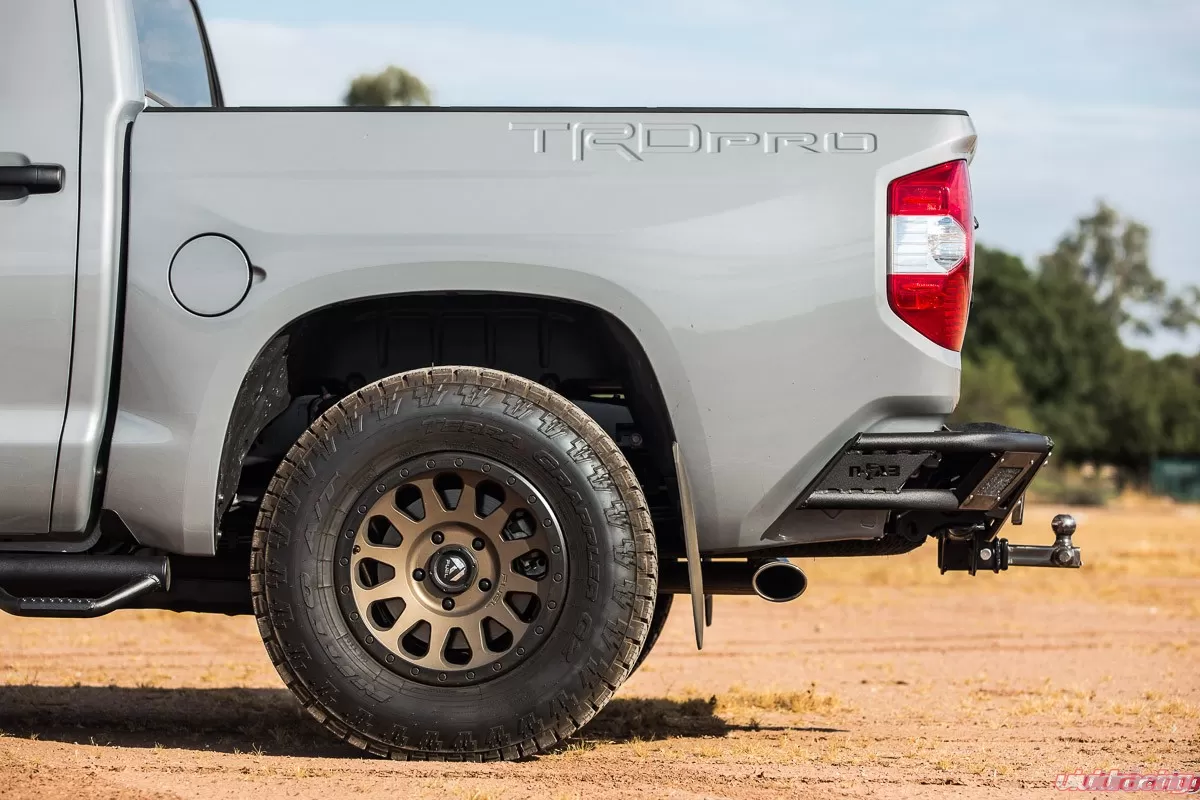 T14RBS-H-TX | N-Fab Pre-Runner Style Rear Bumper Textured Black Toyota