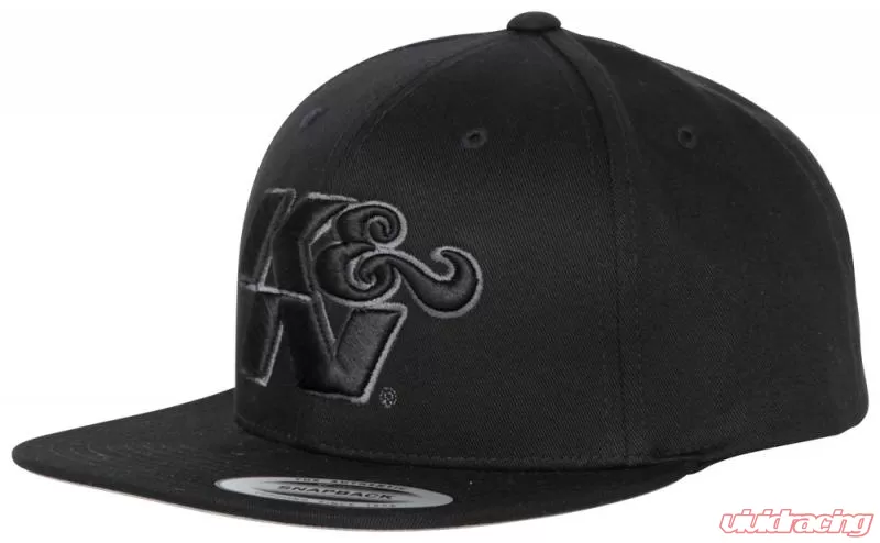 Hat; K&N Logo, Black W/Black Logo, Snapback | 88-12145