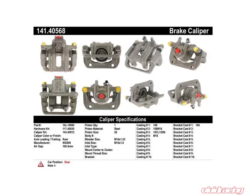 Centric Semi-Loaded Brake Caliper 141.40568