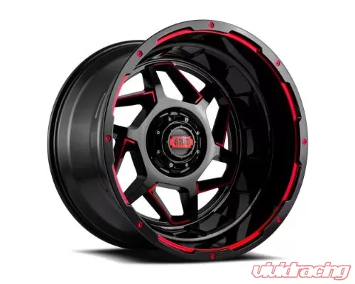 Grid Wheel Offroad GD14 Wheel 20x10 8x180 -25mm Gloss Black | Red |  D2188E224