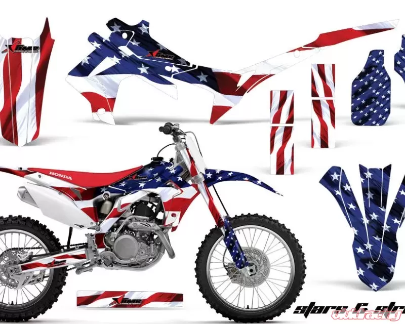 AMR Racing Dirt Bike Graphics Kit Decal Sticker Wrap For Honda CRF250R  2014-2017 USA FLAG