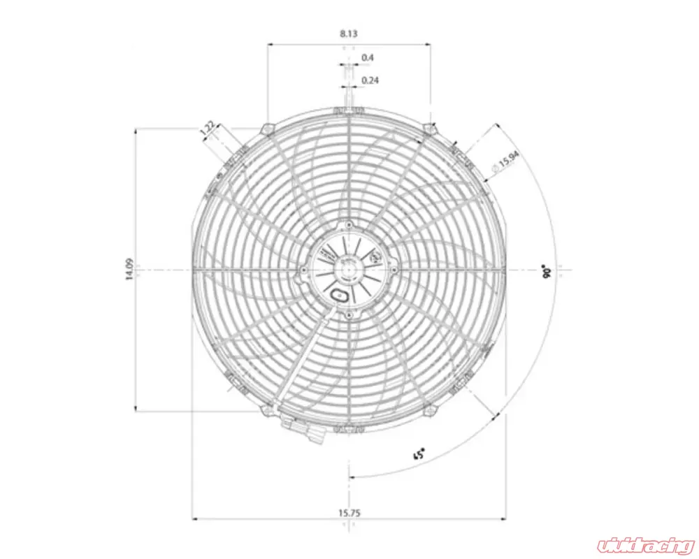 SPAL Electric Fan 2500CFM | Puller Fan Design | Curved Style